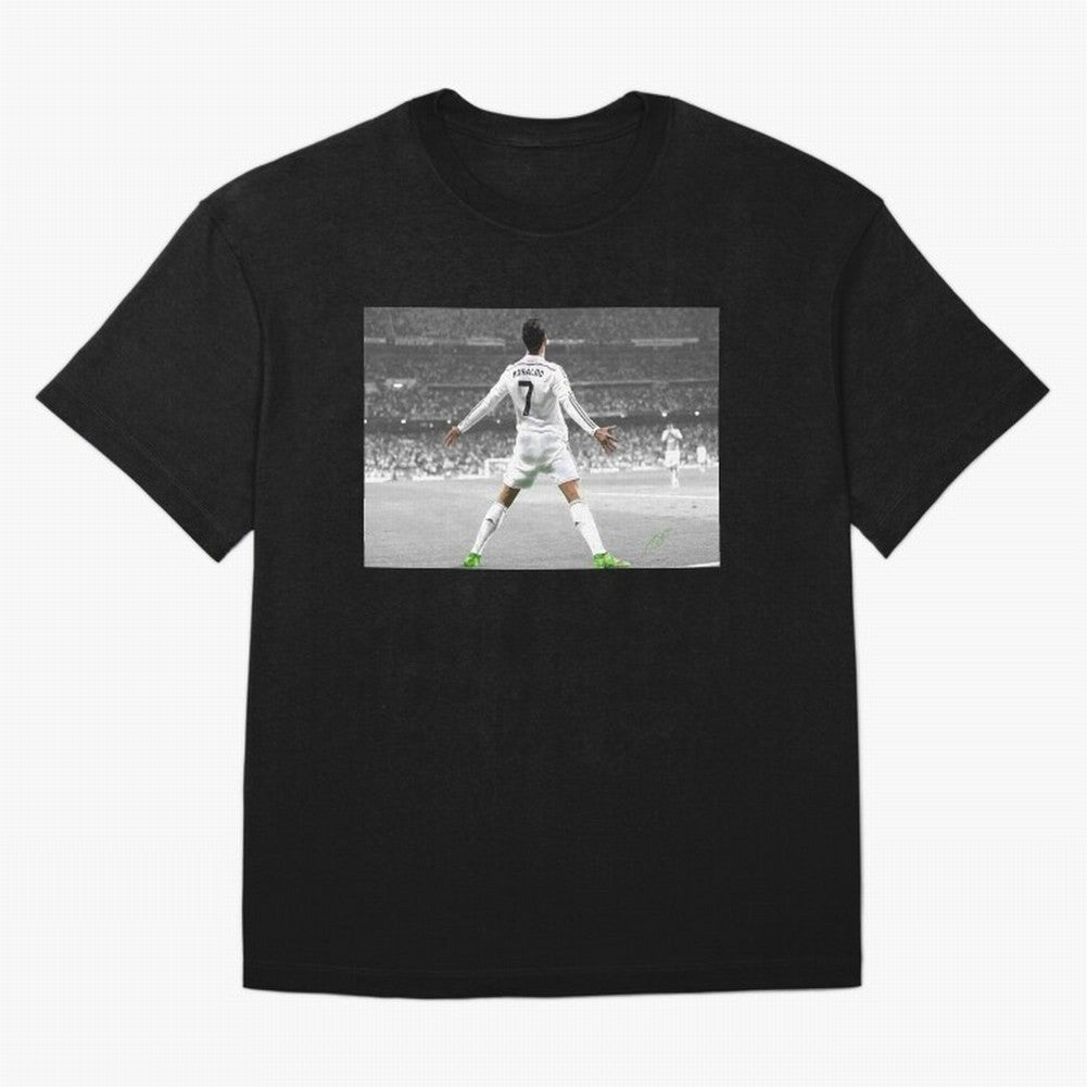Cristiano Ronaldo 7 Oversized T-Shirt Honor Football Greatness during Global Football Passion for FIFA World Cup 2026 USA Canada Mexico, Inspired by Cristiano Ronaldo, Haaland and CR7, Portugal, Football Festival Excitement, Trophy Ambitions,