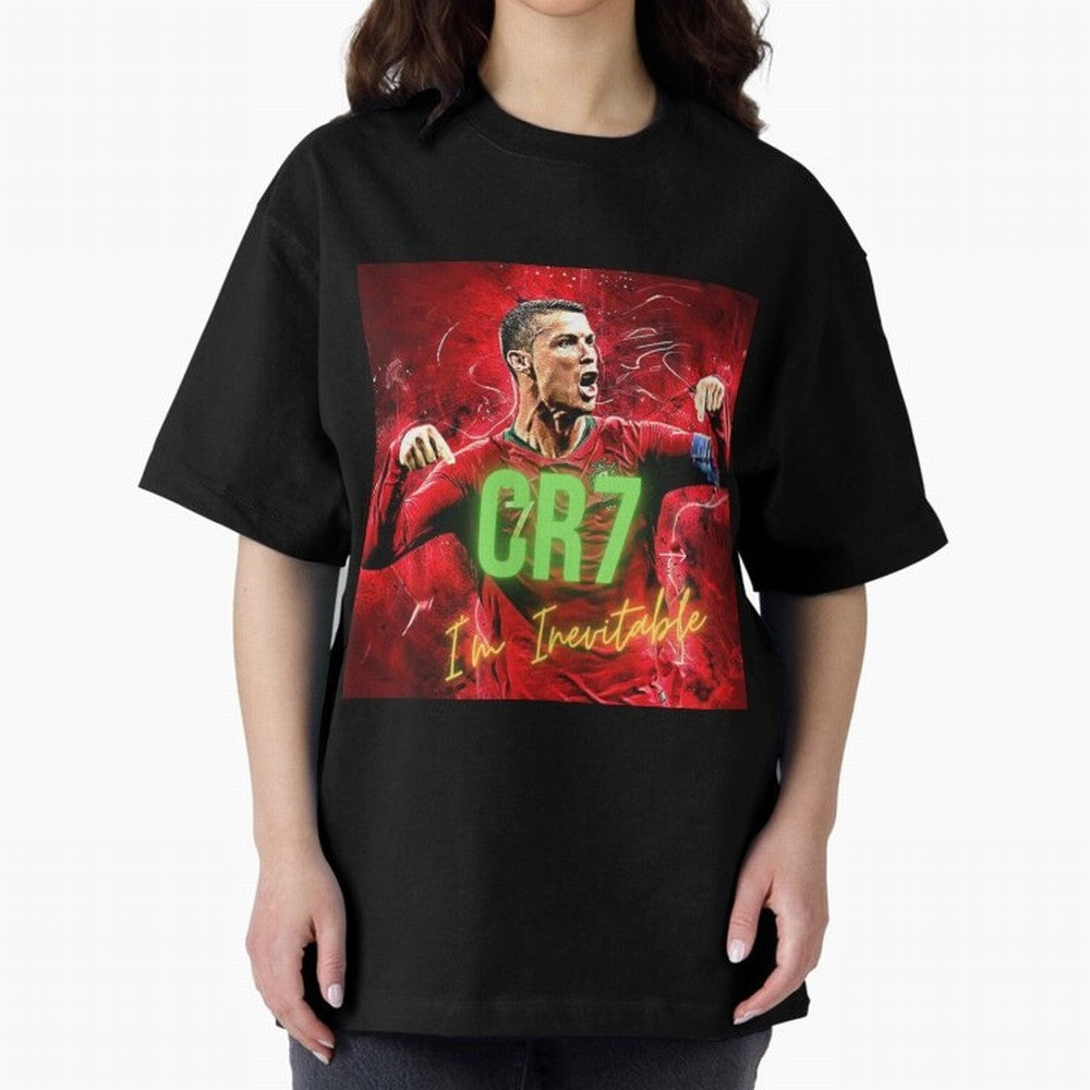 CR7 Oversized T-Shirt Show Match Day Excitement for FIFA World Cup 2026 USA Canada Mexico Spirit, Centered on Netherlands, Mbappe and Neymar, Tournament Hype, Historic Matchups, Family Viewing Parties and Global Sports Pride; Made for Collectors