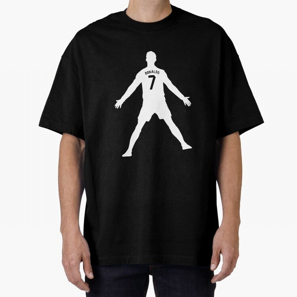 Cristiano Ronaldo Celebration in White Oversized T-Shirt Celebrate Golden Goal Energy in FIFA World Cup 2026 for Fans of Messi, CR7 and Mbappe and Spain and Netherlands, Bringing Match Day Excitement, Supporter Culture, Golden Goals and Global