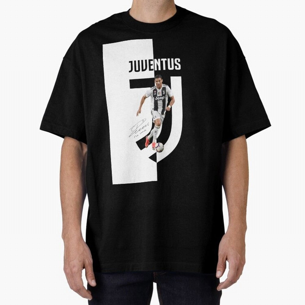 cristiano ronaldo - juventus - soccer top Oversized T-Shirt Stand Out with Spirit from Global Football Passion for FIFA World Cup 2026 Group Stage, Made for Cristiano Ronaldo, France and Portugal, Match Day Excitement, Supporter Culture, Golden