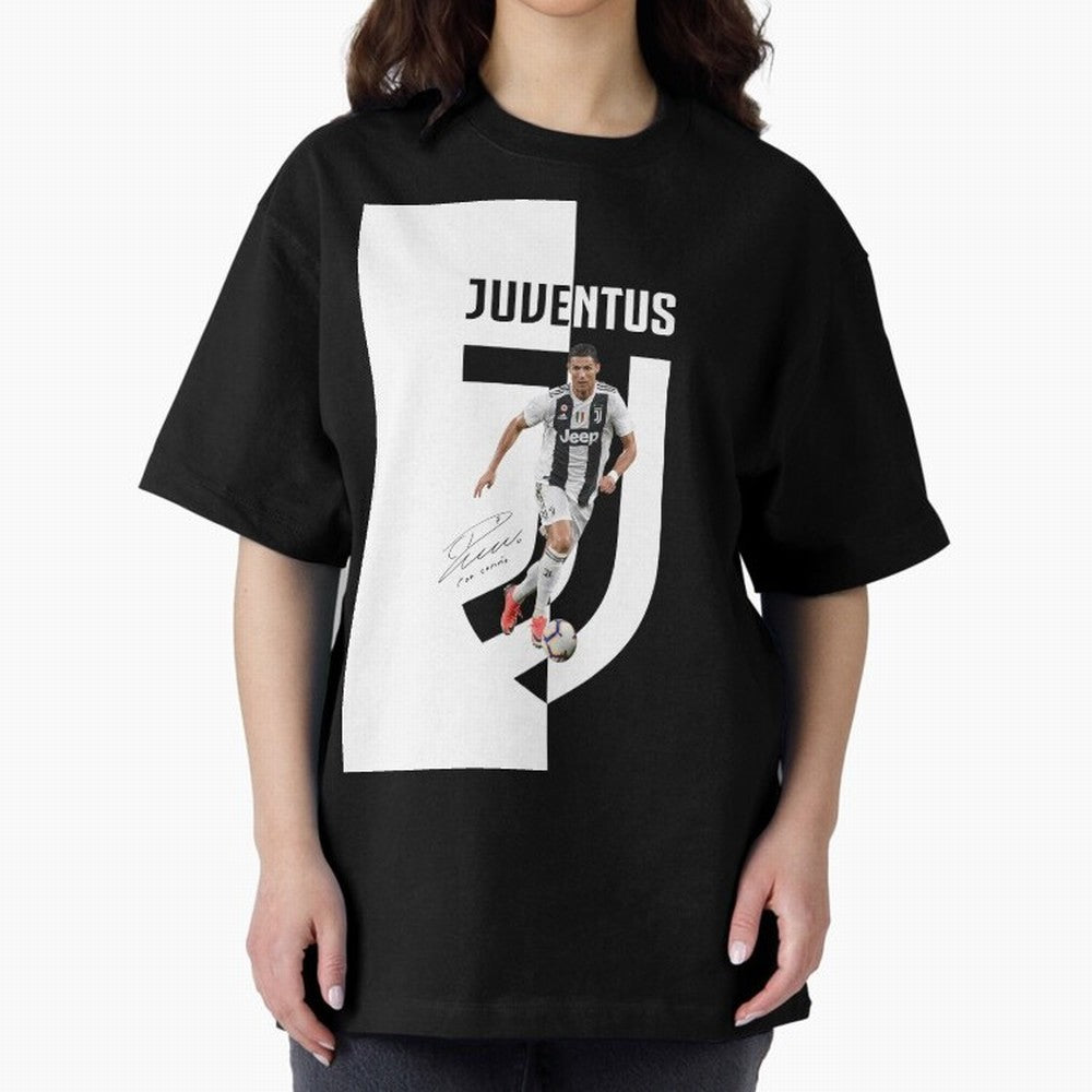 cristiano ronaldo - juventus - soccer top Oversized T-Shirt Stand Out with Spirit from Global Football Passion for FIFA World Cup 2026 Group Stage, Made for Cristiano Ronaldo, France and Portugal, Match Day Excitement, Supporter Culture, Golden