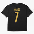 Ronaldo #7 (Portugal) Oversized T-Shirt Bring Trophy Dreams to Match Day Hype around FIFA World Cup 2026 USA Canada Mexico, Haaland and Mbappe, Spain, Retro Football Energy, Iconic Rivalries, Trophy Chase Drama and Stadium Atmosphere; Created for