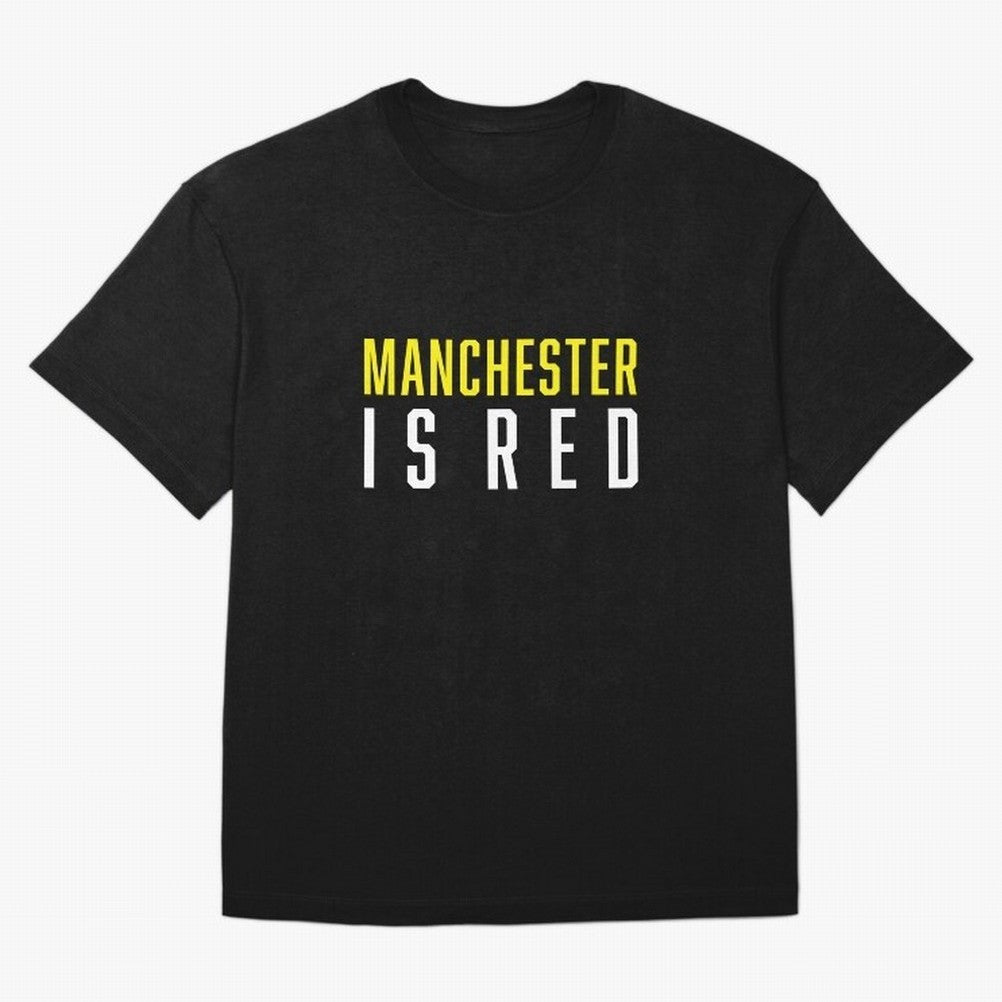 Manchester is Red Oversized T-Shirt Represent Match Day Hype around FIFA World Cup 2026 USA Canada Mexico, Messi and Cristiano Ronaldo, France, Tournament Hype, Historic Matchups, Family Viewing Parties and Global Sports Pride; Great for Watch