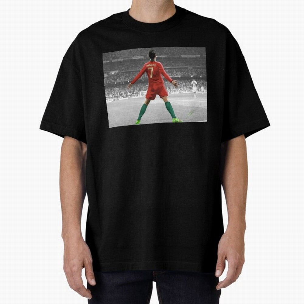 Portugal's Cristiano Ronaldo Oversized T-Shirt Join the Countdown to FIFA World Cup 2026 USA Canada Mexico for Fans of Neymar and France and Portugal, Bringing Stadium Chants, National Pride, Trophy Dreams and Unforgettable Football Memories; Made