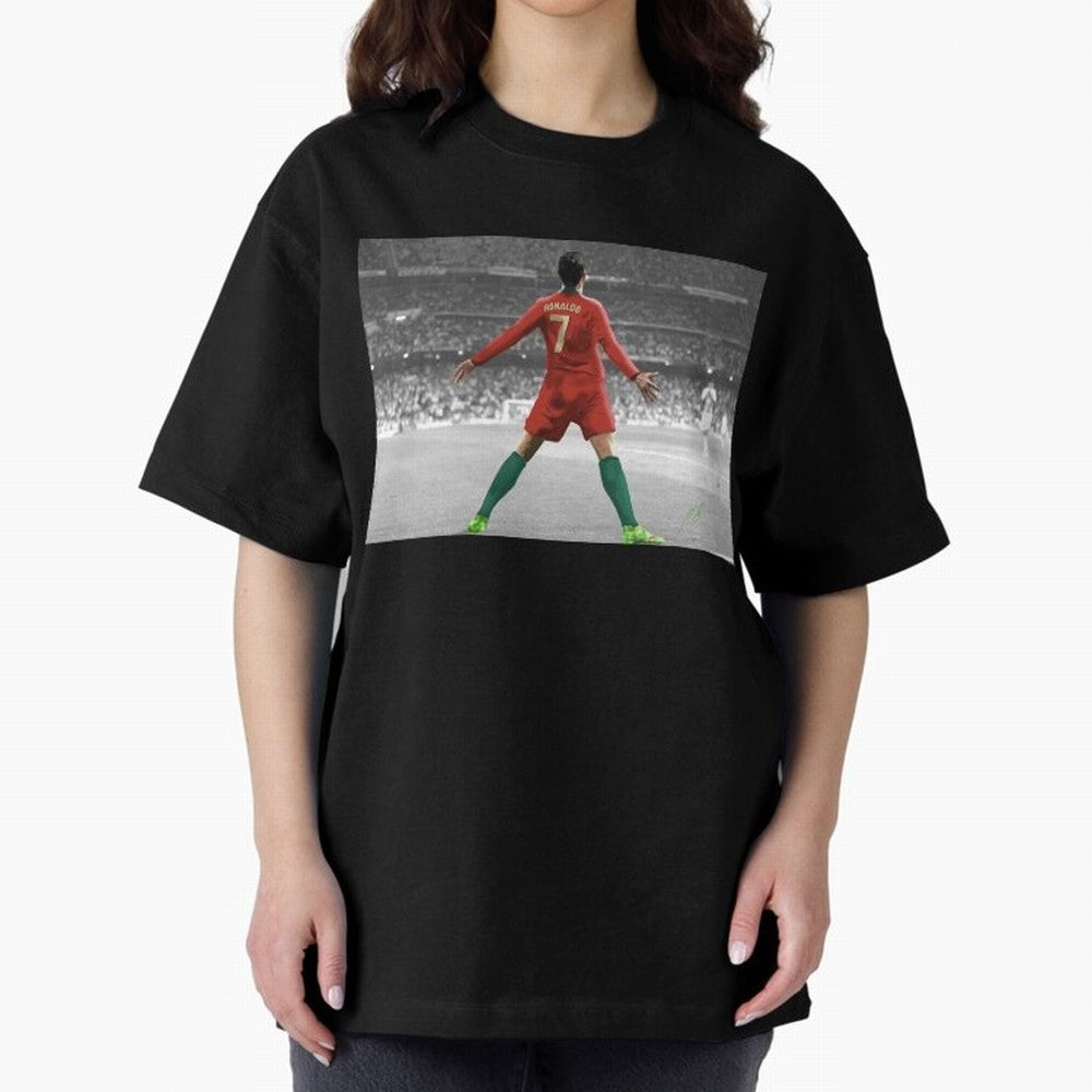 Portugal's Cristiano Ronaldo Oversized T-Shirt Join the Countdown to FIFA World Cup 2026 USA Canada Mexico for Fans of Neymar and France and Portugal, Bringing Stadium Chants, National Pride, Trophy Dreams and Unforgettable Football Memories; Made