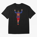 Lionel Messi - Fc Barcelona #s14 Oversized T-Shirt Back Your Heroes with FIFA World Cup 2026 Spirit, Capturing France, Haaland, Match Day Excitement, Supporter Culture, Golden Goals and Global Football Passion; Great for Watch Parties, Sports Bars,