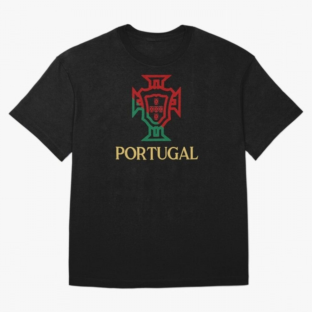 Portugal Tuga D Gold Oversized T-Shirt Celebrate Soccer Greatness during FIFA World Cup 2026 for Fans of Cristiano Ronaldo, Haaland and CR7 and Portugal, Bringing Supporter Pride, Iconic Celebrations, Legendary Names and Global Match Day Energy;