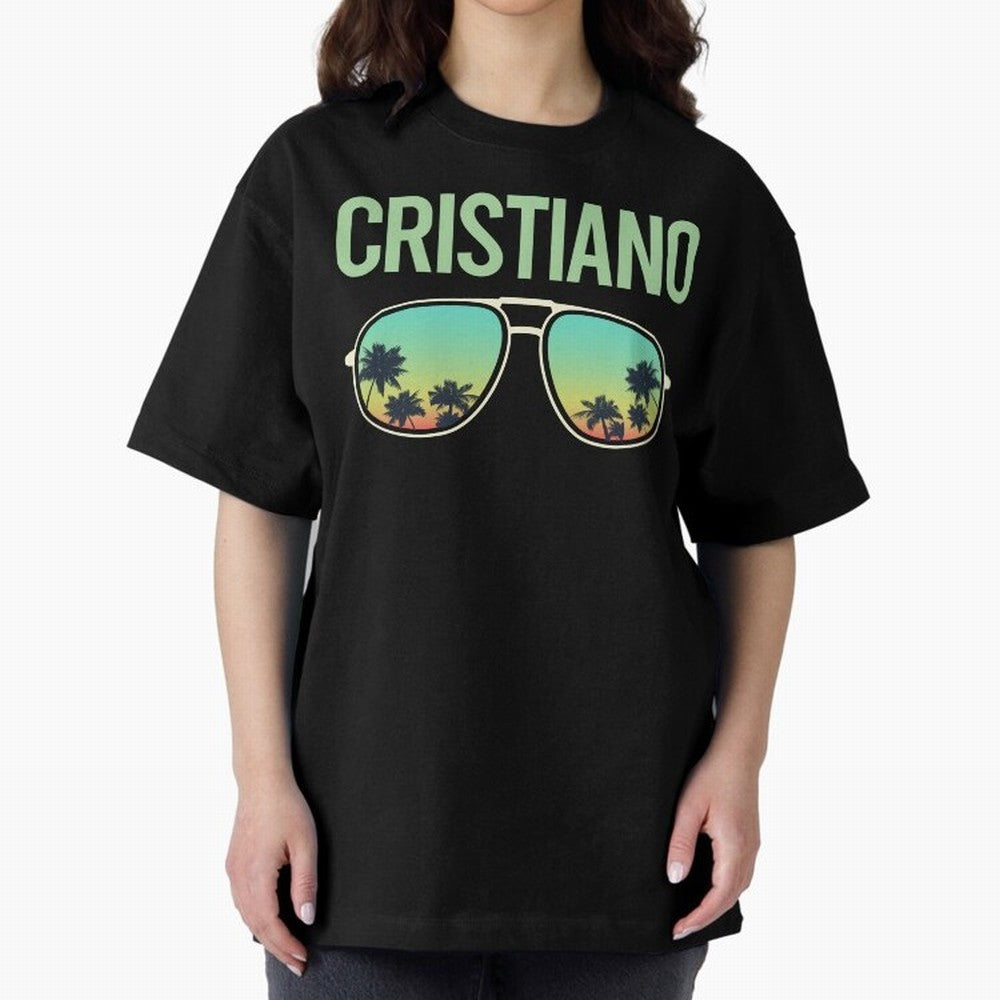 Cool Glasses Cristiano Oversized T-Shirt Bring World Football Passion into the FIFA World Cup 2026 Group Stage Journey through Haaland and Mbappe Highlights, Argentina, France and Brazil Pride, Classic Soccer Heritage, Championship Pressure, Fan