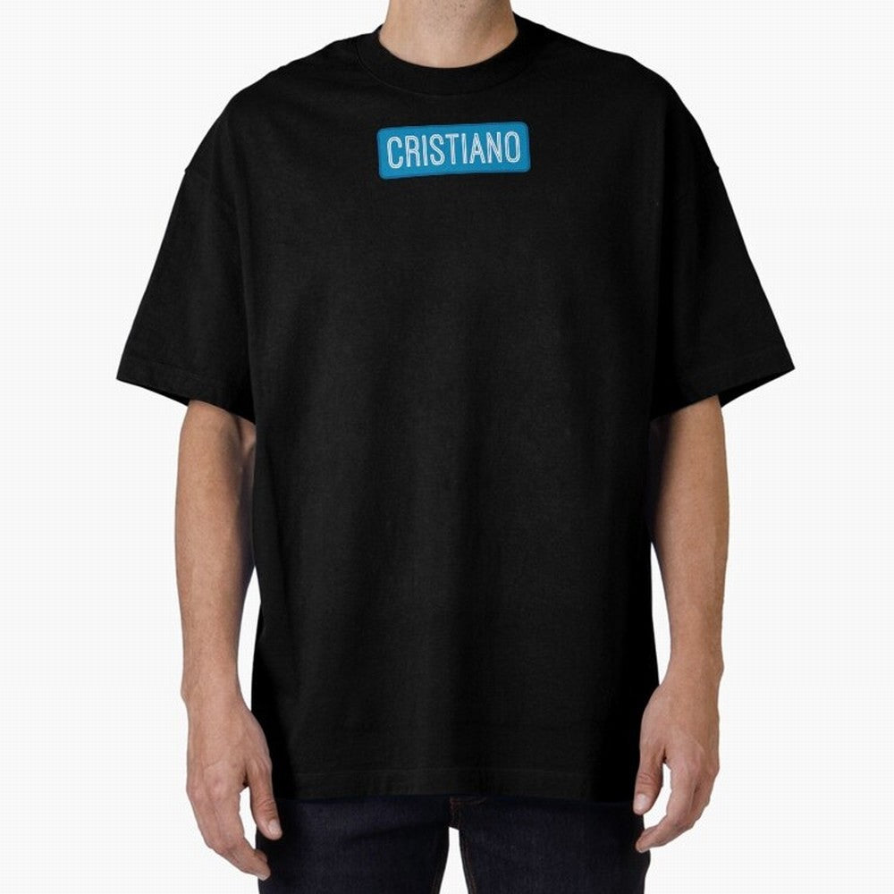 Cristiano Name Oversized T-Shirt Cheer for Match Day Hype around FIFA World Cup 2026, CR7, Argentina and Brazil, Supporter Pride, Iconic Celebrations, Legendary Names and Global Match Day Energy; Made for Collectors Who Enjoy Iconic Players,