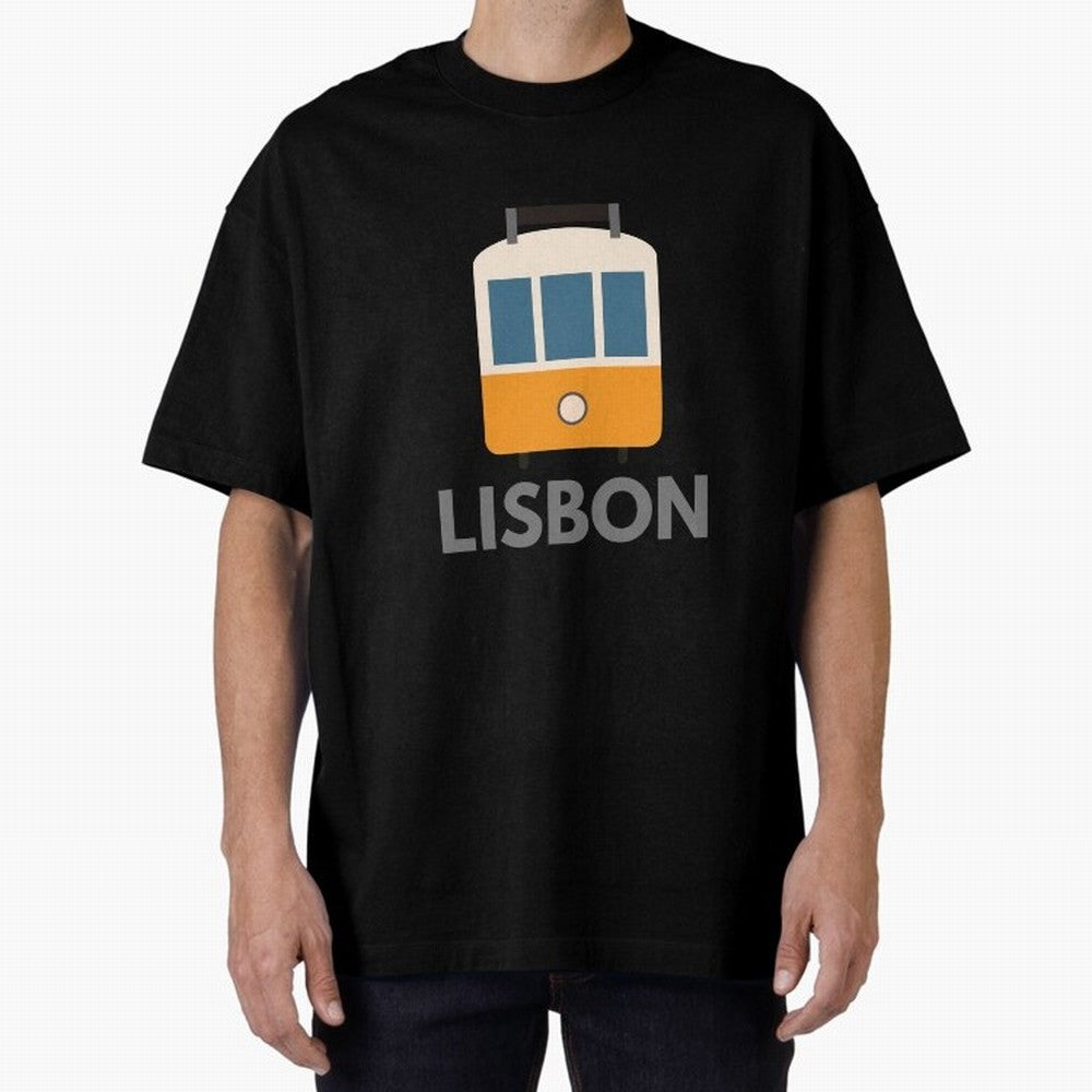 Lisboa Tram (Lisbon city, Portugal) Oversized T-Shirt Keep the Legacy of FIFA World Cup 2026 Spirit, Celebrating Argentina, Messi and Cristiano Ronaldo, Game Day Rituals, Football Legends, Country Pride and the Road to the Final; Created for Match