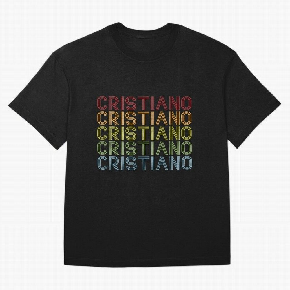 Cristiano Name T Shirt - Cristiano Vintage Retro Cristiano Name Gift Item Tee Oversized T-Shirt Feel the Roar of Match Day Hype around FIFA World Cup 2026 Group Stage, Haaland, England and Germany, Football History, Final Match Energy, Crowd Noise