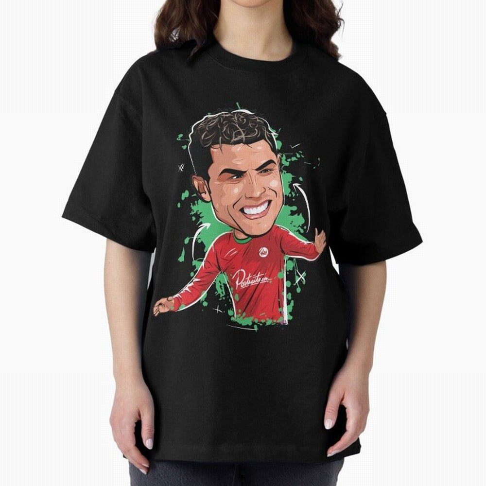 Cristiano Oversized T-Shirt Join Global Football Passion for FIFA World Cup 2026 USA Canada Mexico, with Mbappe, England, France and Netherlands, Football Passion, Legendary Performances, Festival Vibes and Supporter Community; Made for Collectors