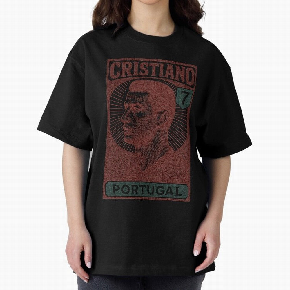 CRISTIANO Oversized T-Shirt Capture FIFA World Cup 2026 USA Canada Mexico Spirit, Filled with France and Portugal, Messi and Cristiano Ronaldo, Fan Favorite Moments, National Team Passion, Big Match Drama and Soccer History; Great for Watch