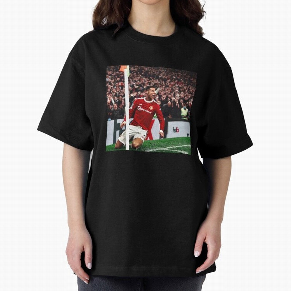 Cristiano Oversized T-Shirt Represent Football Lovers during FIFA World Cup 2026 Spirit, Celebrating Portugal, Spain and Germany, Messi, CR7 and Mbappe, Championship Spirit, Famous Goals, Roaring Crowds and International Football Unity; Made for