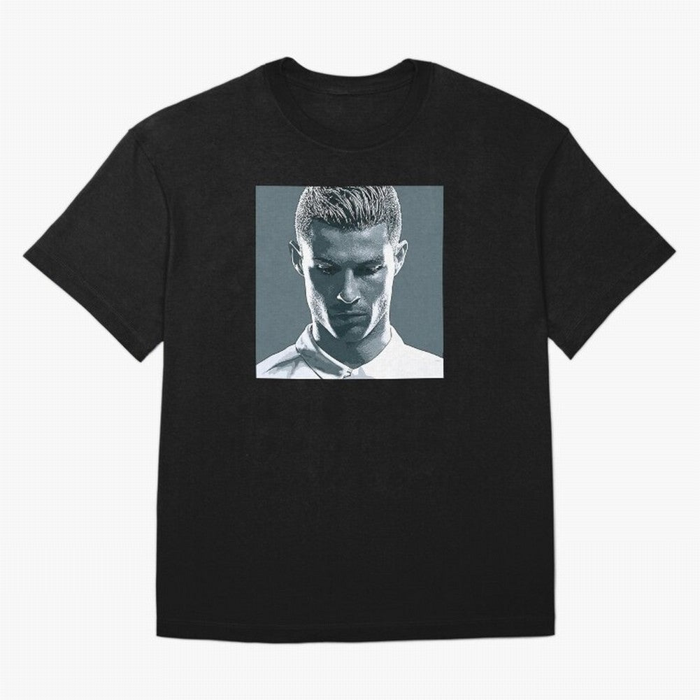 Ronaldo Portrait Oversized T-Shirt Upgrade FIFA World Cup 2026 Group Stage Spirit, Built around Brazil, Messi, Neymar and Mbappe, Stadium Memories, Football Loyalty, International Chants and Championship Tradition; Ideal for Fans Who Follow Messi,
