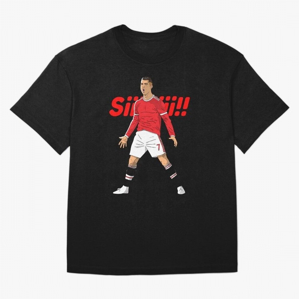CR7 Siiiii!, Cristiano Ronaldo's trademark goal celebration Oversized T-Shirt Show Match Day Excitement for FIFA World Cup 2026 USA Canada Mexico Spirit, Made for England and Germany, Messi, Championship Spirit, Famous Goals, Roaring Crowds and