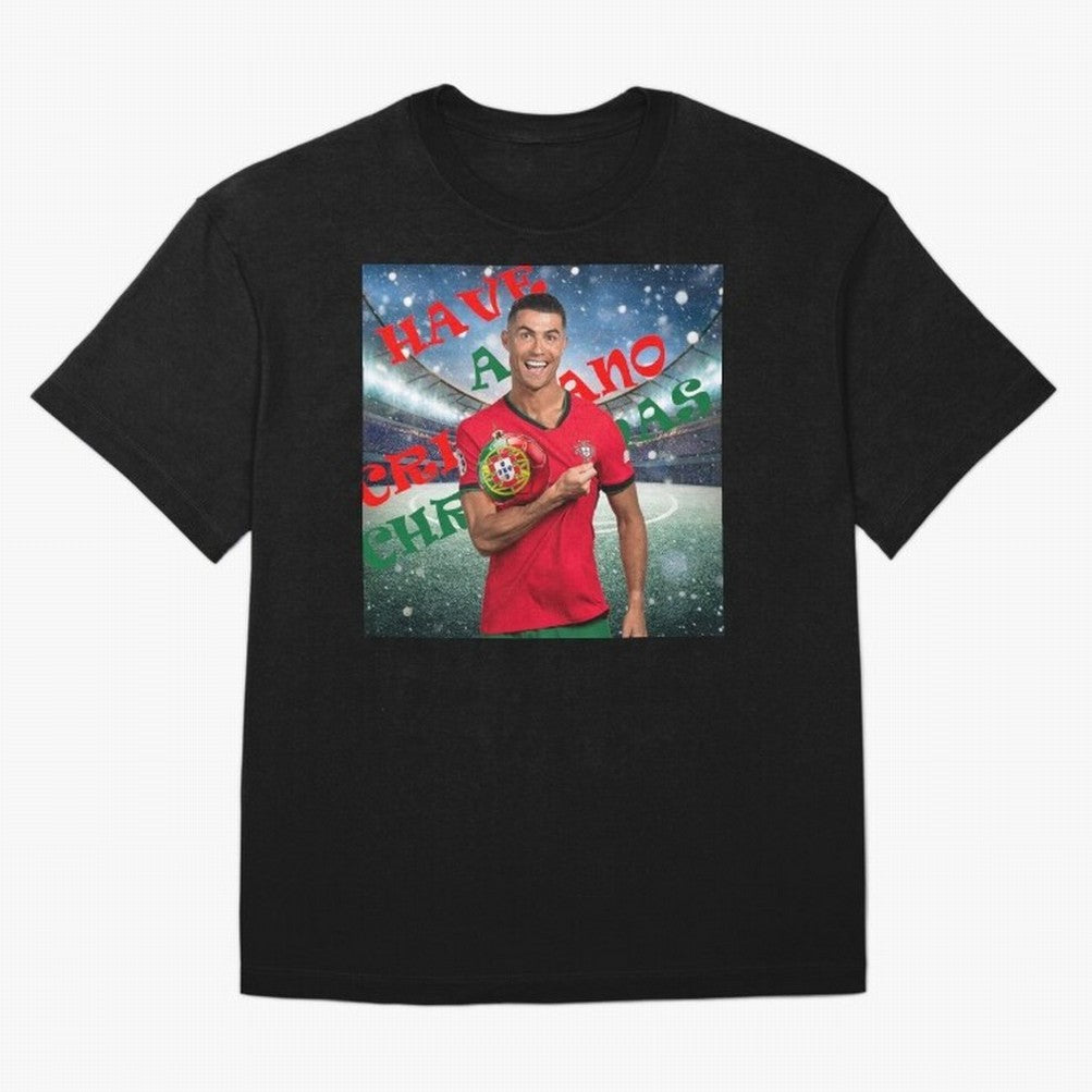 Have a Cristiano Christmas Oversized T-Shirt Carry National Pride through FIFA World Cup 2026 USA Canada Mexico Driven by Cristiano Ronaldo, Haaland and CR7, Spain and Netherlands Energy, Retro Football Energy, Iconic Rivalries, Trophy Chase Drama
