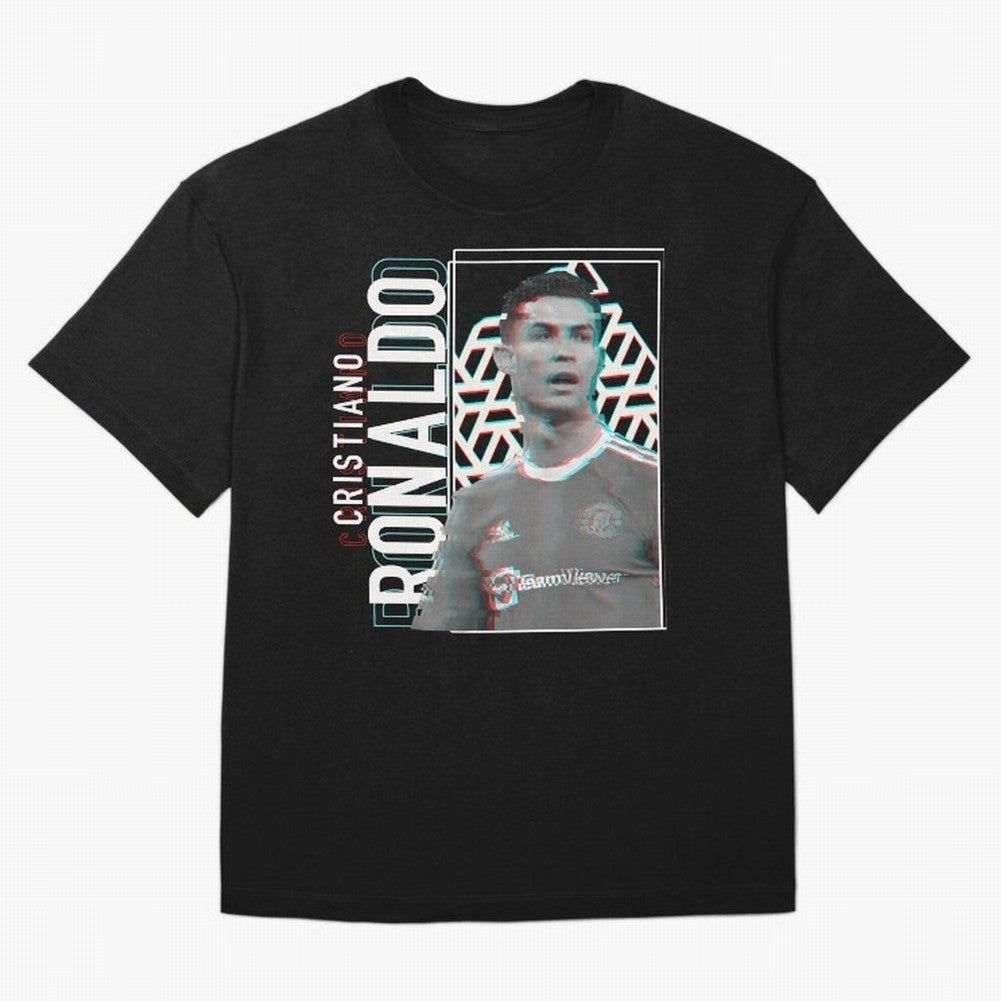Cristiano Ronaldo Glith Effect Oversized T-Shirt Represent FIFA World Cup 2026 Spirit, Built around Brazil, Portugal and Argentina, Messi, CR7 and Mbappe, Tournament Hype, Historic Matchups, Family Viewing Parties and Global Sports Pride; Perfect