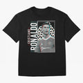 Cristiano Ronaldo Glith Effect Oversized T-Shirt Represent FIFA World Cup 2026 Spirit, Built around Brazil, Portugal and Argentina, Messi, CR7 and Mbappe, Tournament Hype, Historic Matchups, Family Viewing Parties and Global Sports Pride; Perfect