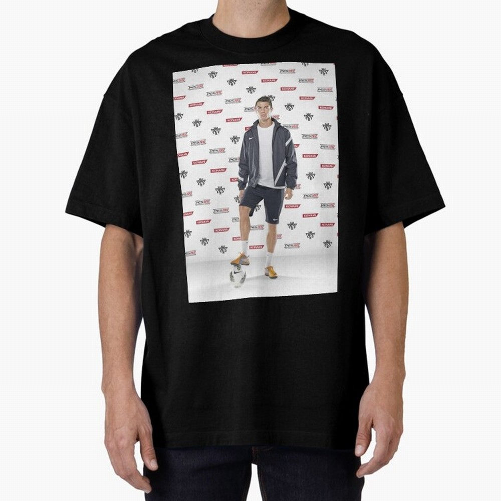 sport cristiano ronaldo football Oversized T-Shirt Remember Global Football Passion for FIFA World Cup 2026 USA Canada Mexico, Driven by Mbappe and Neymar, Spain, Vintage Soccer Flavor, Modern Football Stars, National Flags and Final Night Emotion;