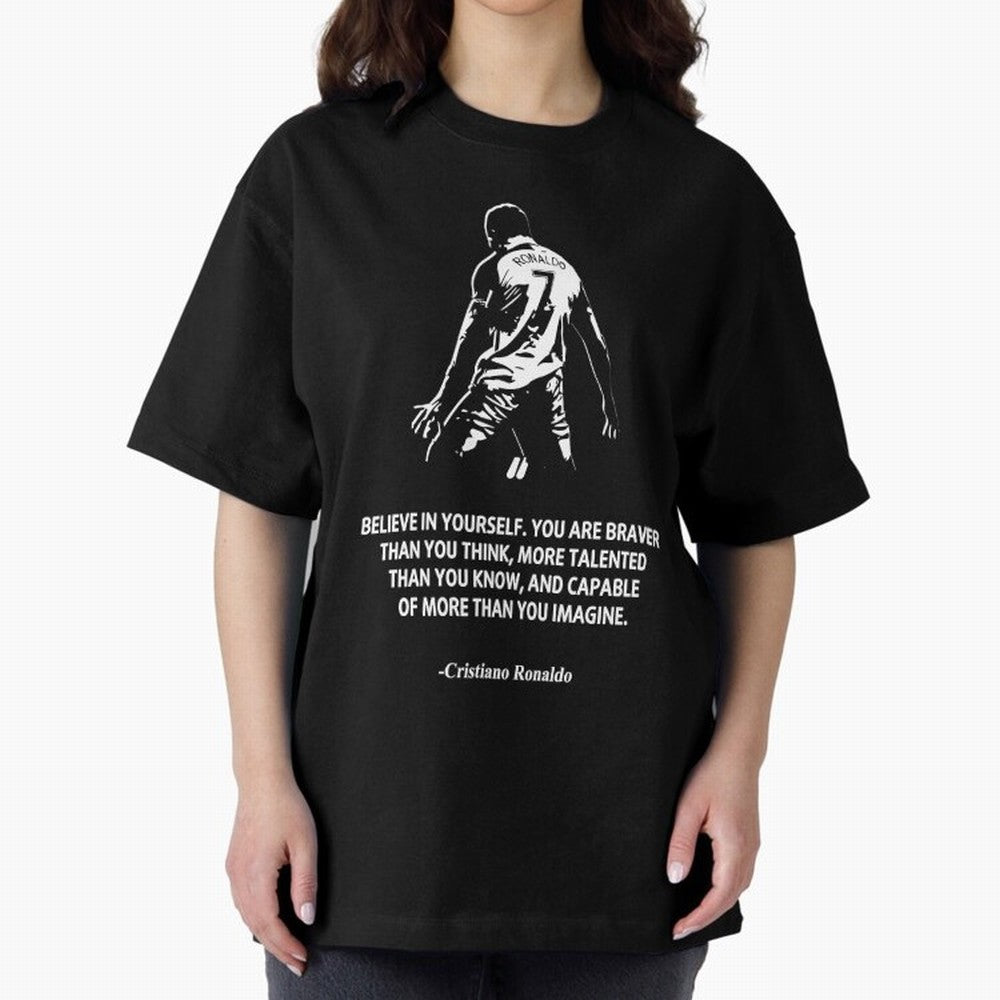 Cristiano Ronaldo Quotes Oversized T-Shirt Keep the Legacy of Global Football Passion for FIFA World Cup 2026 USA Canada Mexico, Featuring Messi, Neymar and Mbappe, England, France and Netherlands, Stadium Chants, National Pride, Trophy Dreams and