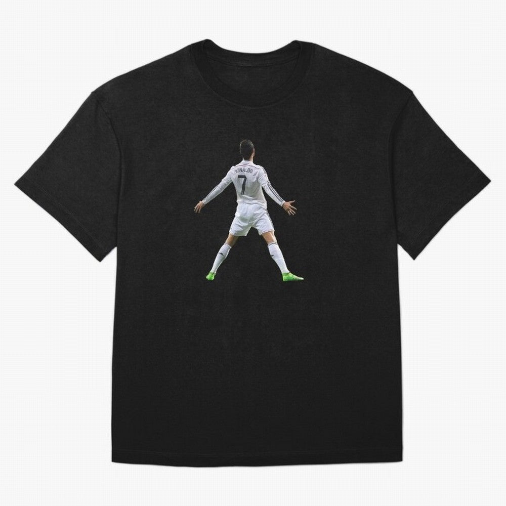 Ronaldo Real Madrid SUI Celebration Oversized T-Shirt Support the FIFA World Cup 2026 Group Stage Journey through CR7 and Messi Highlights, Spain Pride, Championship Spirit, Famous Goals, Roaring Crowds and International Football Unity; Ideal for