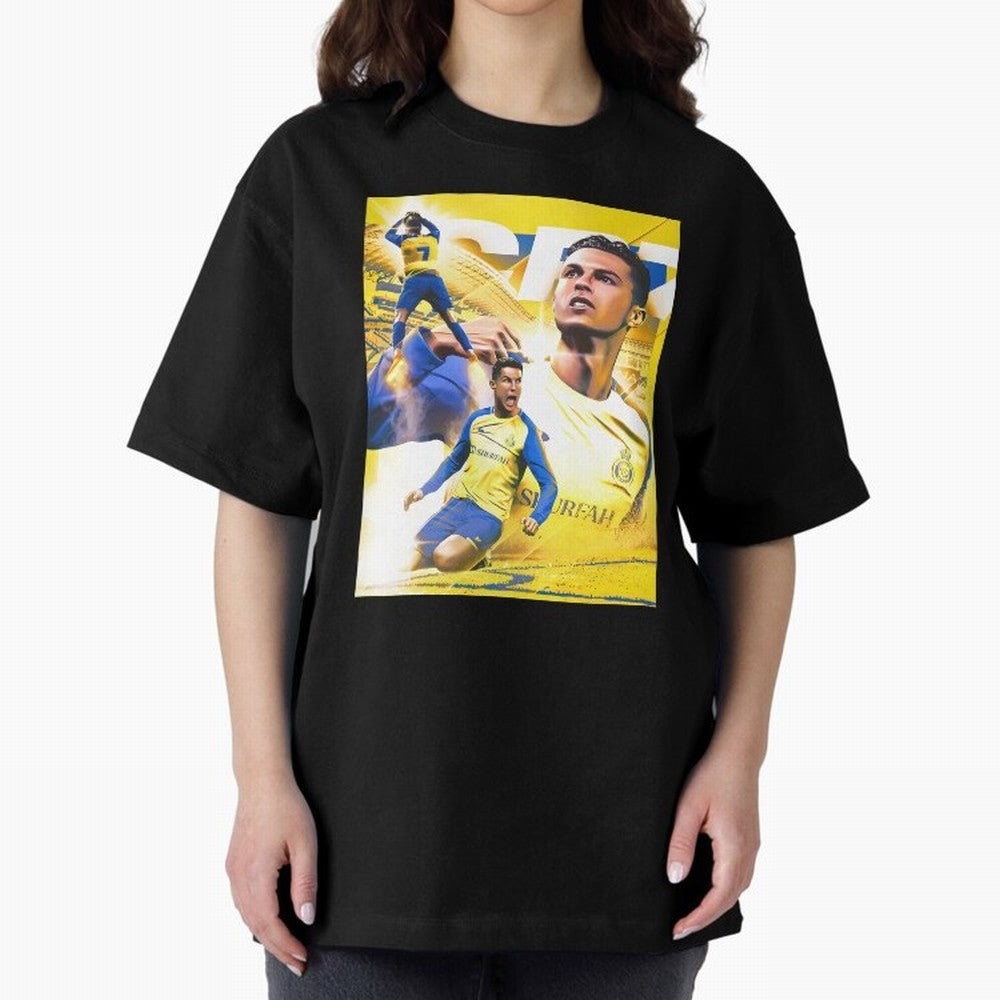 legend footballer yellow Oversized T-Shirt Celebrate Unforgettable Nights in FIFA World Cup 2026 for Fans of Haaland and Mbappe and Spain, Bringing Soccer Culture, Superstar Moments, National Team Dreams and Competitive Fire; Ideal for Football