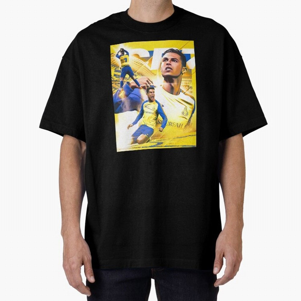 legend footballer yellow Oversized T-Shirt Celebrate Unforgettable Nights in FIFA World Cup 2026 for Fans of Haaland and Mbappe and Spain, Bringing Soccer Culture, Superstar Moments, National Team Dreams and Competitive Fire; Ideal for Football