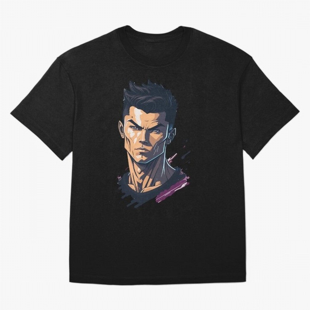 Cristiano Ronaldo Anime Style Oversized T-Shirt Follow the Final Road of Match Day Hype around FIFA World Cup 2026, Haaland, Argentina, France and Brazil, Football Passion, Legendary Performances, Festival Vibes and Supporter Community; Great for