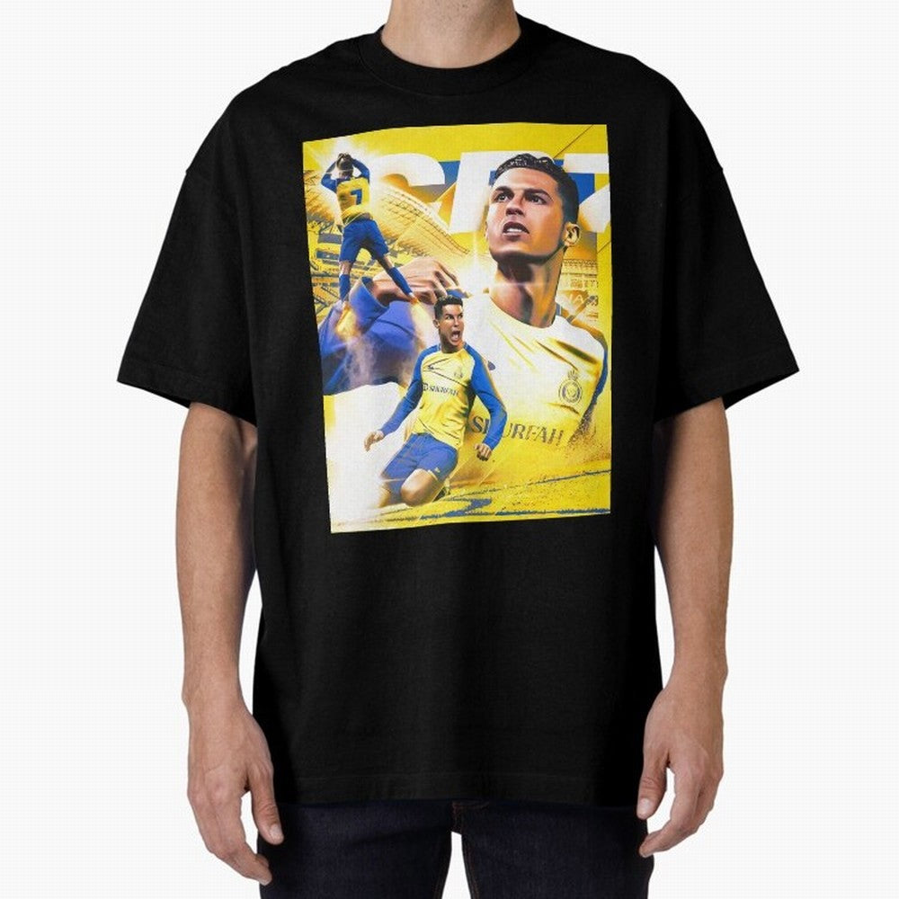 Cr7 Al Nassr Oversized T-Shirt Bring Bold Fan Energy to FIFA World Cup 2026 USA Canada Mexico Spirit, Celebrating Portugal, Spain and Germany, Messi and Cristiano Ronaldo, Retro Football Energy, Iconic Rivalries, Trophy Chase Drama and Stadium