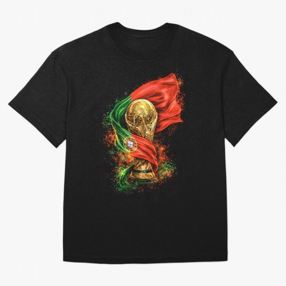 Portugal Football National Pride Oversized T-Shirt Carry the Colors and Pride of Global Football Passion for FIFA World Cup 2026 Group Stage, Connected to CR7, Argentina, France and Brazil, Goal Celebration Energy, Supporter Heritage, Football