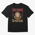 Portugal Soccer 2026 The Brave Nation Vintage Football Fan Design Oversized T-Shirt Support the Legends of FIFA World Cup 2026 Group Stage Capturing Messi, CR7 and Mbappe, Argentina Energy, Champion Mindset, Group Stage Buzz, Knockout Tension and