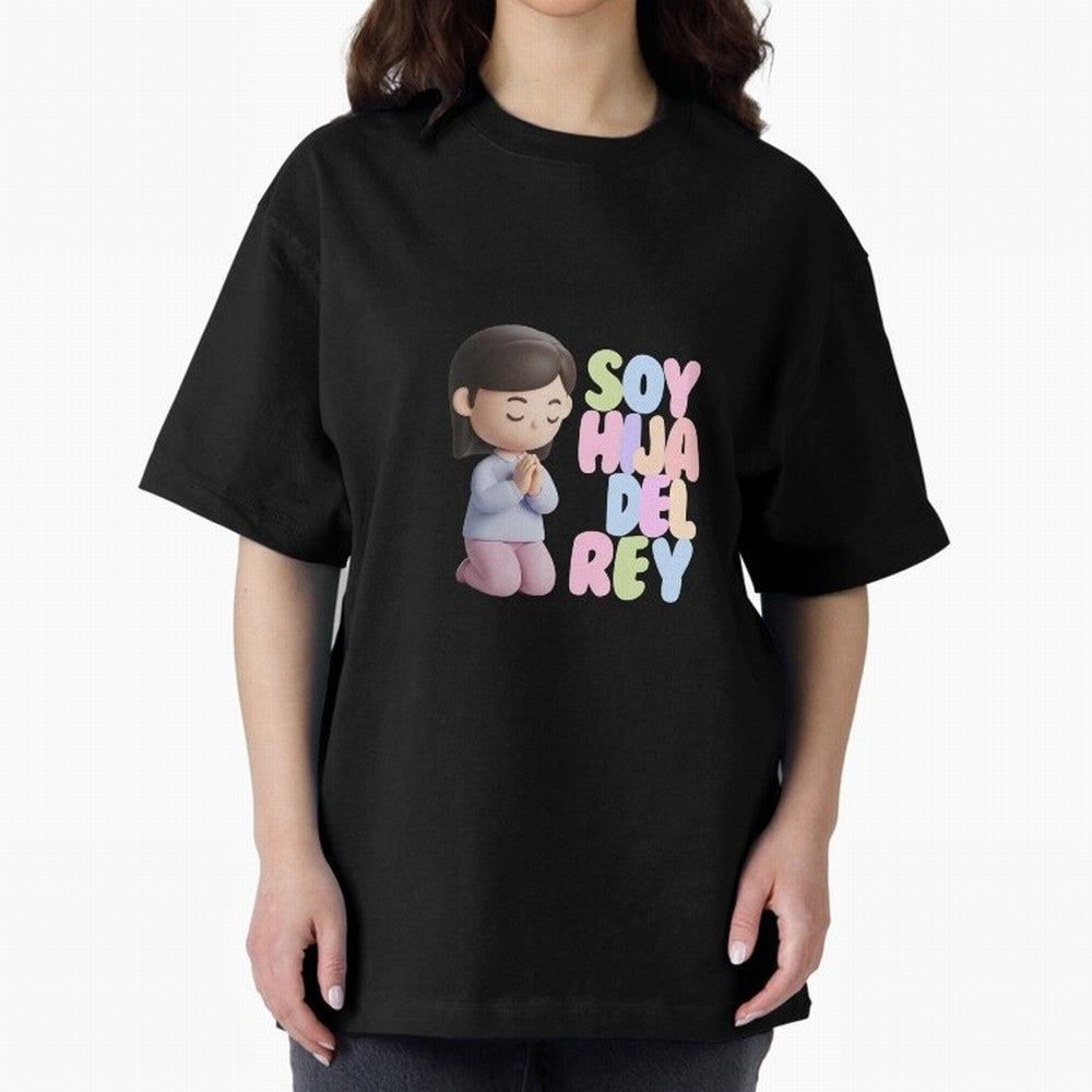 Soy Hija del Rey | Dise?o Cristiano Dulce en Colores Pastel Oversized T-Shirt Follow the Road to FIFA World Cup 2026 Group Stage for Fans of Mbappe and Portugal, Spain and Germany, Bringing Worldwide Fan Energy, Dramatic Goals, Stadium Lights and