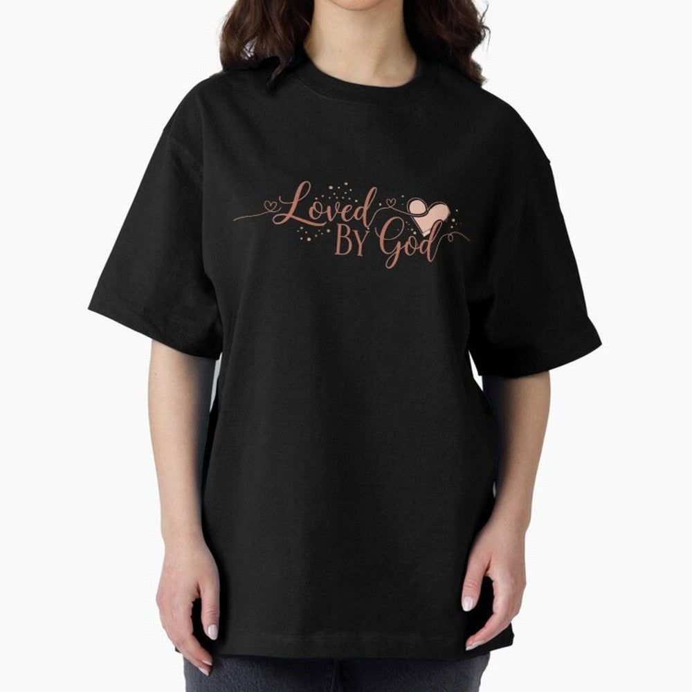 Loved by God Oversized T-Shirt Support FIFA World Cup 2026 Celebrating CR7 and Messi, Brazil, Portugal and Argentina Energy, Worldwide Fan Energy, Dramatic Goals, Stadium Lights and Championship Celebrations; Ideal for Passionate Fans Who Love