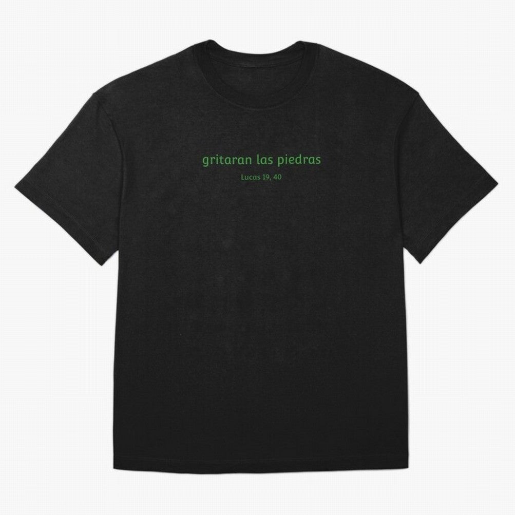 Piedras ¨C Cita b¨ªblica en espa?ol Oversized T-Shirt Enjoy FIFA World Cup 2026 Group Stage Spirit, Filled with Spain, Neymar, Haaland and Cristiano Ronaldo, Goal Celebration Energy, Supporter Heritage, Football Icons and Worldwide Tournament Joy;