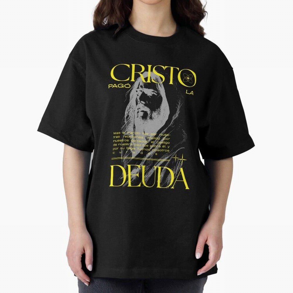 Cristo Pag¨® la Deuda - Isa¨ªas 53:5 Streetwear Style Oversized T-Shirt Bring a Vintage Feel to FIFA World Cup 2026 Group Stage for Fans of Messi, CR7 and Mbappe and Argentina and Brazil, Bringing Champion Mindset, Group Stage Buzz, Knockout