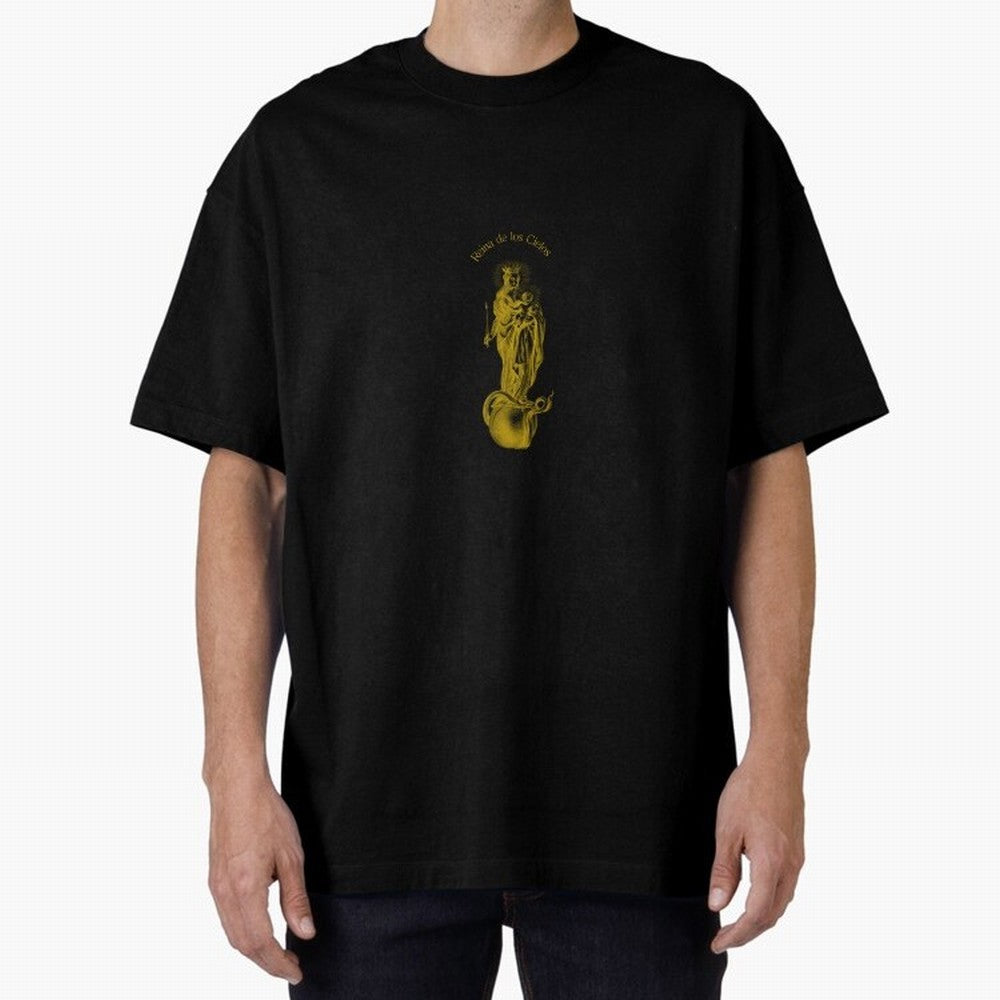 Reina de los Cielos Oversized T-Shirt Mark Global Football Passion for FIFA World Cup 2026 USA Canada Mexico, Built around Haaland, France and Portugal, Goal Celebration Energy, Supporter Heritage, Football Icons and Worldwide Tournament Joy; Ideal