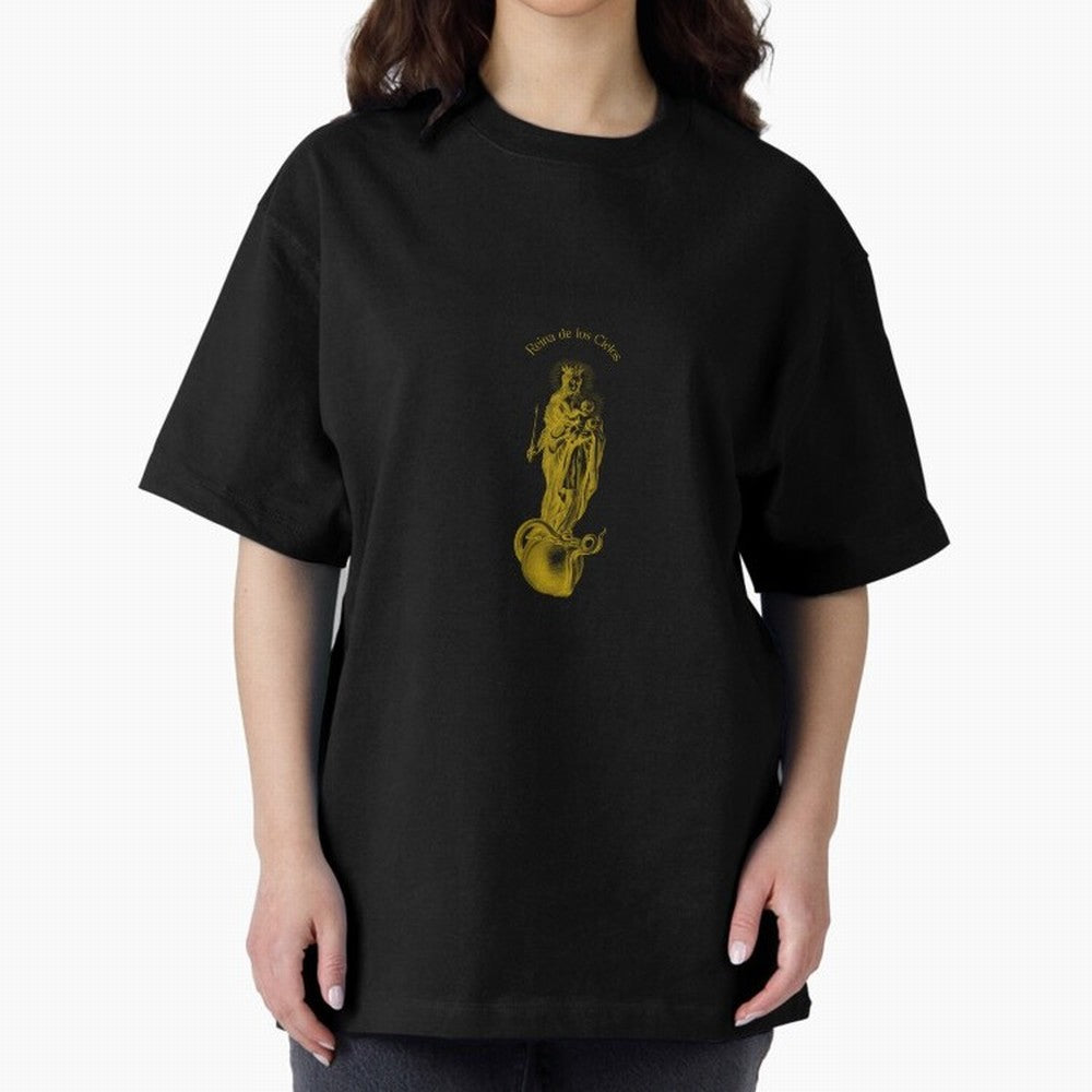 Reina de los Cielos Oversized T-Shirt Mark Global Football Passion for FIFA World Cup 2026 USA Canada Mexico, Built around Haaland, France and Portugal, Goal Celebration Energy, Supporter Heritage, Football Icons and Worldwide Tournament Joy; Ideal