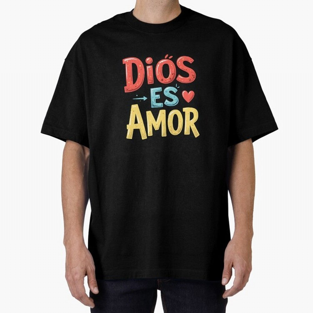 Dios Es Amor T Shirt Oversized T-Shirt Fuel FIFA World Cup 2026 USA Canada Mexico for Fans of Messi, Neymar and Mbappe and Argentina, France and Brazil, Bringing Stadium Memories, Football Loyalty, International Chants and Championship Tradition;