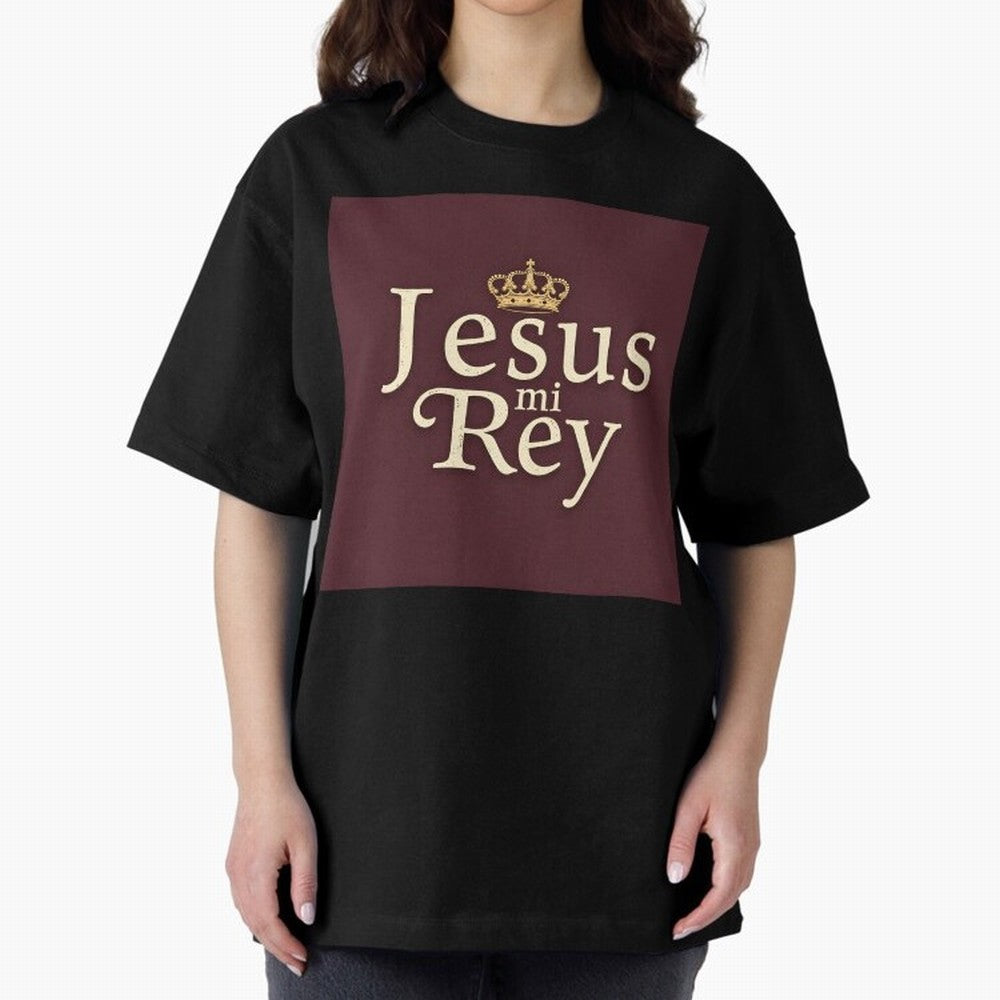 Jesus Mi Rey T Shirt Oversized T-Shirt Honor the Football Icons of FIFA World Cup 2026 Group Stage for Fans of Messi, Neymar and Mbappe and Germany, Bringing Fan Favorite Moments, National Team Passion, Big Match Drama and Soccer History; Perfect