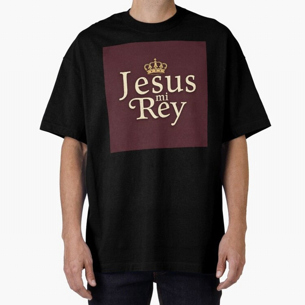 Jesus Mi Rey T Shirt Oversized T-Shirt Honor the Football Icons of FIFA World Cup 2026 Group Stage for Fans of Messi, Neymar and Mbappe and Germany, Bringing Fan Favorite Moments, National Team Passion, Big Match Drama and Soccer History; Perfect