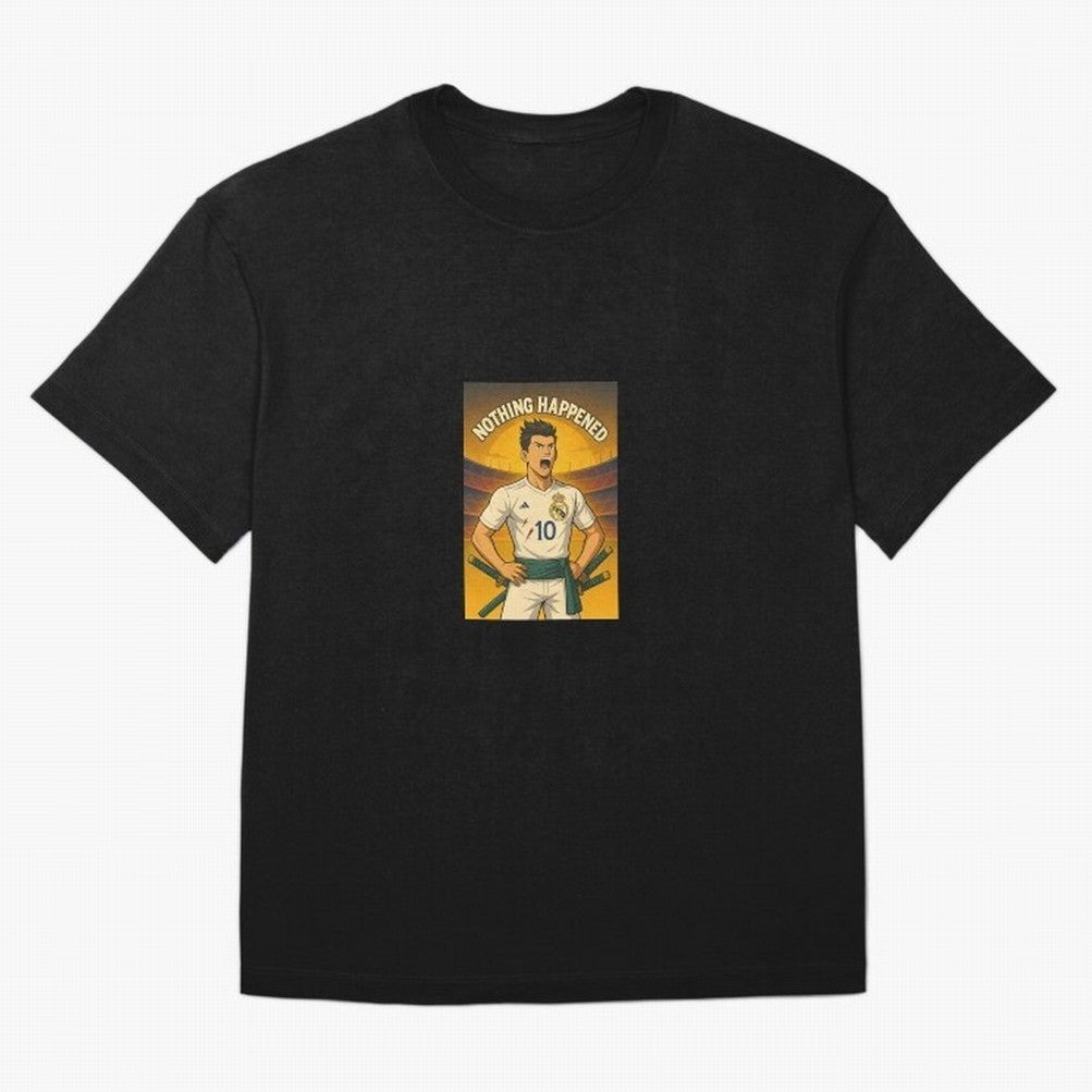 Cristiano Zoro Nothing Happened Oversized T-Shirt Remember Iconic Moments from FIFA World Cup 2026 USA Canada Mexico Capturing CR7, France Energy, Fan Favorite Moments, National Team Passion, Big Match Drama and Soccer History; Great for Supporters