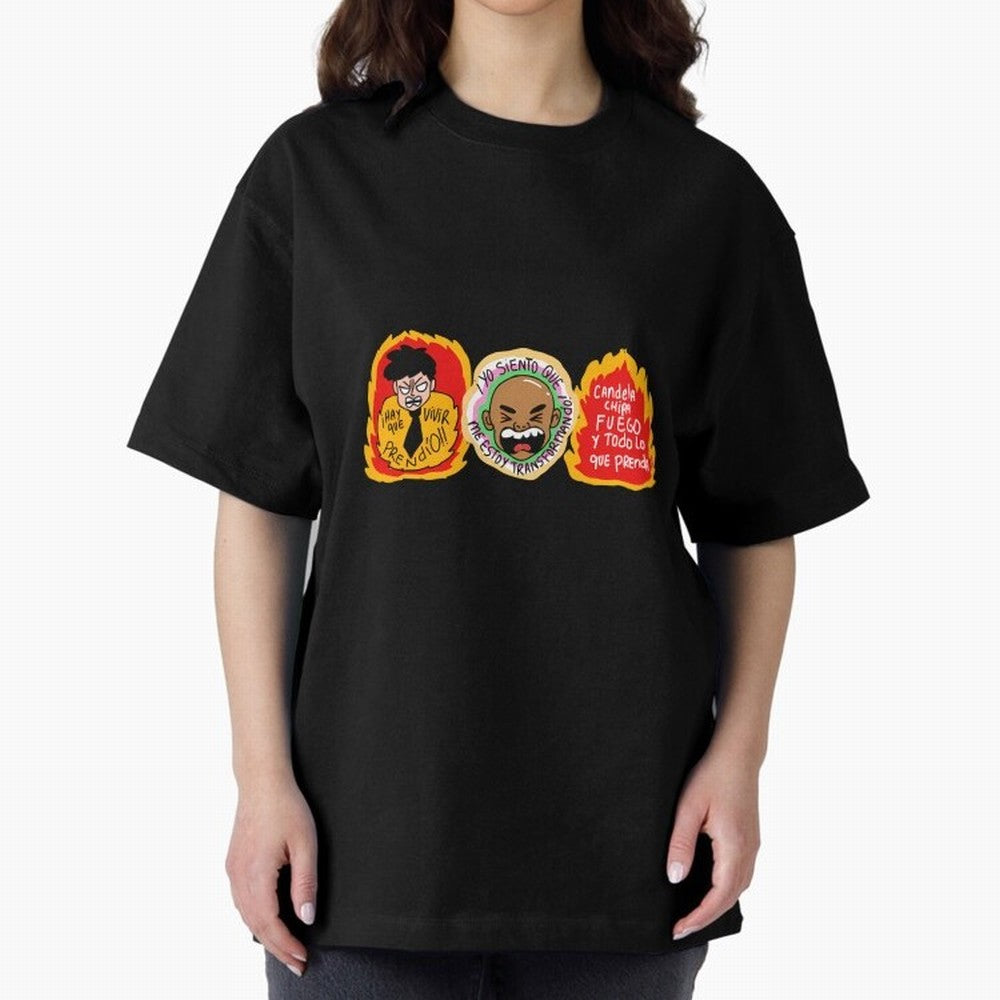 Hay Que Vivir Prendo Yo Siento Que Me Estoy Transformando Candela Chipa Fuego Y Todo Lo Que Prenda Oversized T-Shirt Show Fan Pride Across the FIFA World Cup 2026 USA Canada Mexico Journey through Messi and Cristiano Ronaldo Highlights, England