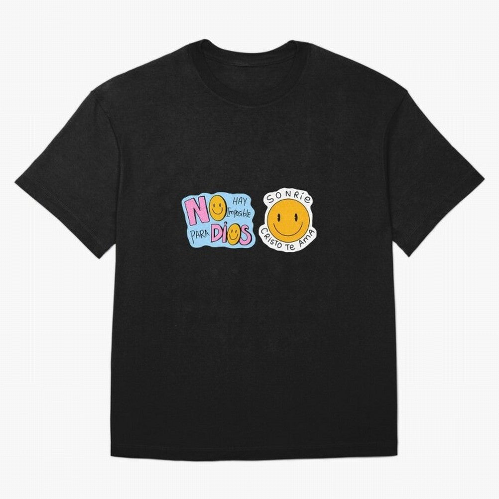 No Hay Imposibles Para Dios Sonrie Cristo Te Ama Oversized T-Shirt Join Supporters Worldwide for Global Football Passion for FIFA World Cup 2026 Group Stage, Featuring Cristiano Ronaldo, Haaland and CR7, Spain, Stadium Chants, National Pride,