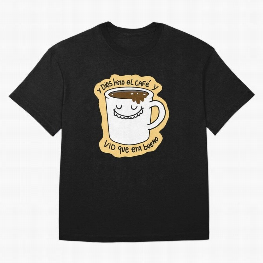 Y Dios Hizo El Caf Y Vio Que Era Bueno Oversized T-Shirt Bring Trophy Dreams to FIFA World Cup 2026 Built around Messi, CR7 and Mbappe, England and Germany Energy, Sports Nostalgia, International Competition, Famous Players and Unforgettable