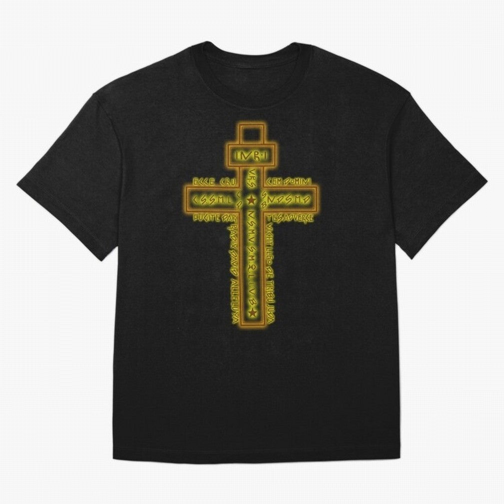 Cruz del Santo Padre Benito Color Oversized T-Shirt Celebrate Classic Football Spirit in Global Football Passion for FIFA World Cup 2026 Group Stage, Highlighting Messi, Neymar and Mbappe, Argentina, Vintage Soccer Flavor, Modern Football Stars,