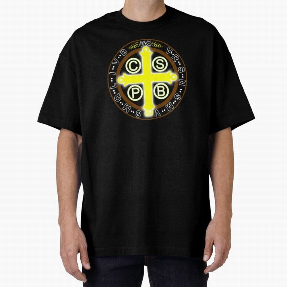 Medalla de San Benito Color Back Oversized T-Shirt Show Love for Legendary Goals in FIFA World Cup 2026 USA Canada Mexico Filled with Haaland and Mbappe, Brazil Energy, Football Festival Excitement, Trophy Ambitions, Country Rivalries and Star