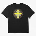Medalla de San Benito Color Back Oversized T-Shirt Show Love for Legendary Goals in FIFA World Cup 2026 USA Canada Mexico Filled with Haaland and Mbappe, Brazil Energy, Football Festival Excitement, Trophy Ambitions, Country Rivalries and Star
