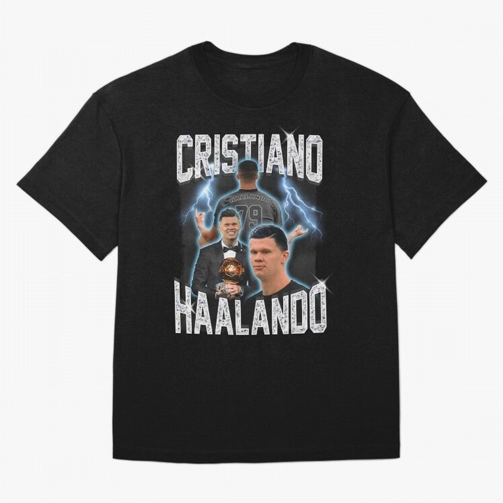 Cristiano Haalando Lightning Poster For Football Fans and Gift For Sports Lovers Oversized T-Shirt Represent the Passion of the FIFA World Cup 2026 Group Stage Journey through Haaland Highlights, Spain Pride, Stadium Memories, Football Loyalty,
