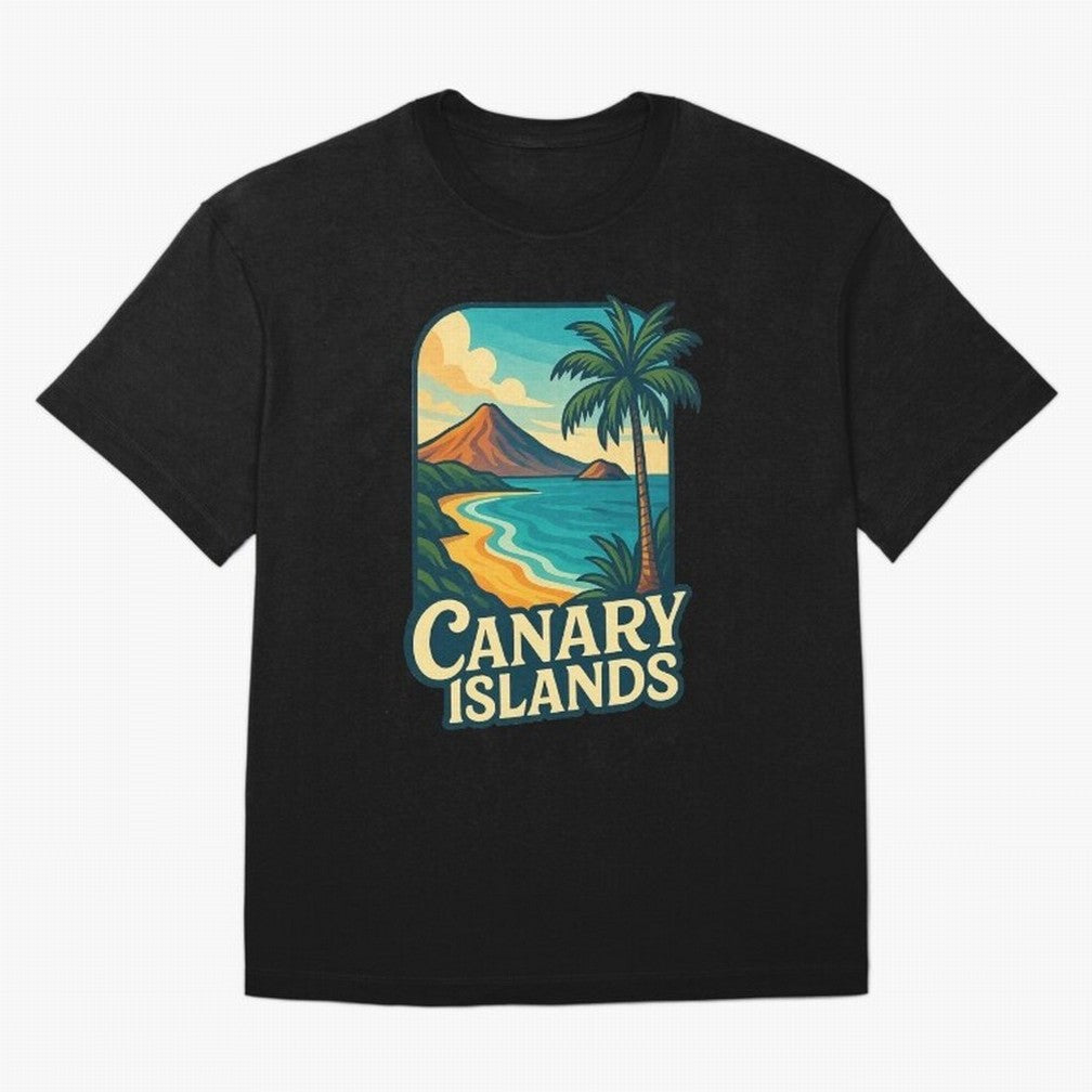 Tropical Shoreline of the Canary Islands Spain Oversized T-Shirt Bring World Football Passion into FIFA World Cup 2026 USA Canada Mexico Spirit, Driven by Argentina, Mbappe and Neymar, Soccer Culture, Superstar Moments, National Team Dreams and